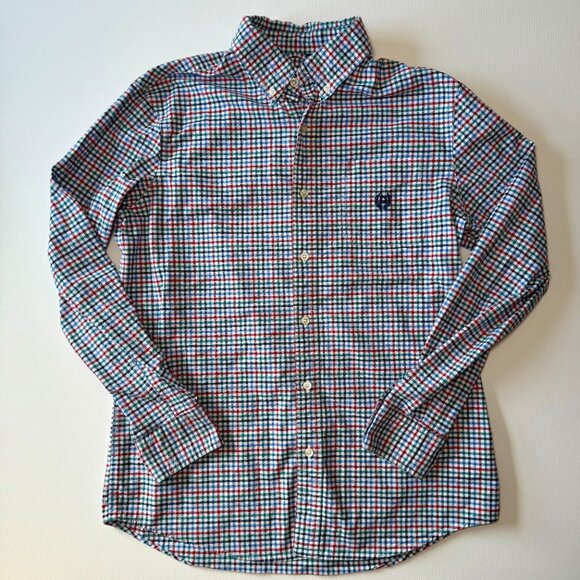 Chaps Long Sleeve Button Down Size M Logo Pocket Multicolored Check Plaid 2/$15 - Picture 3 of 14